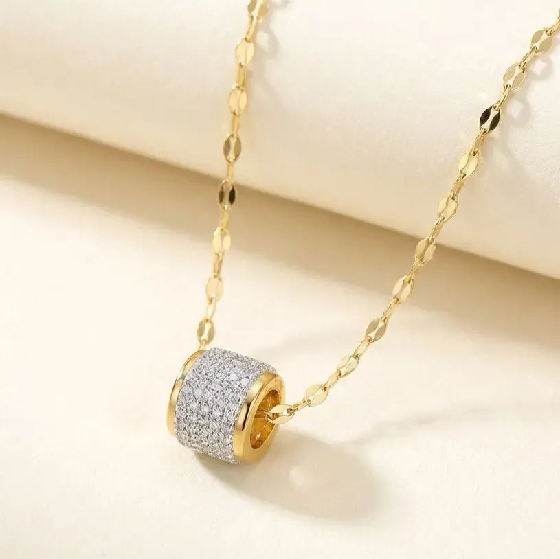 Sparkling Square Pendant Necklace