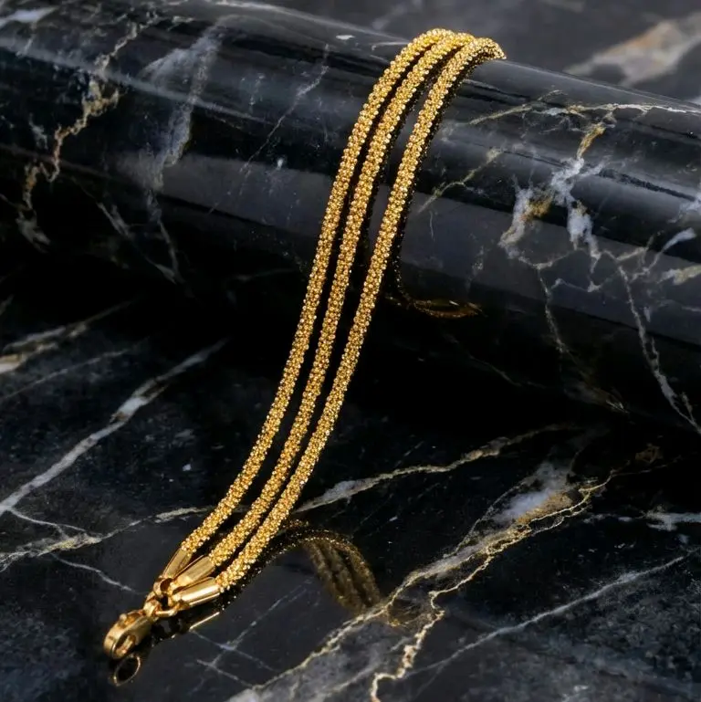 Triple Chain Gold Bracelet