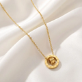 Roman Numeral Gold Pendant