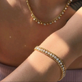 Double-layer Cubic Zirconia Bracelet