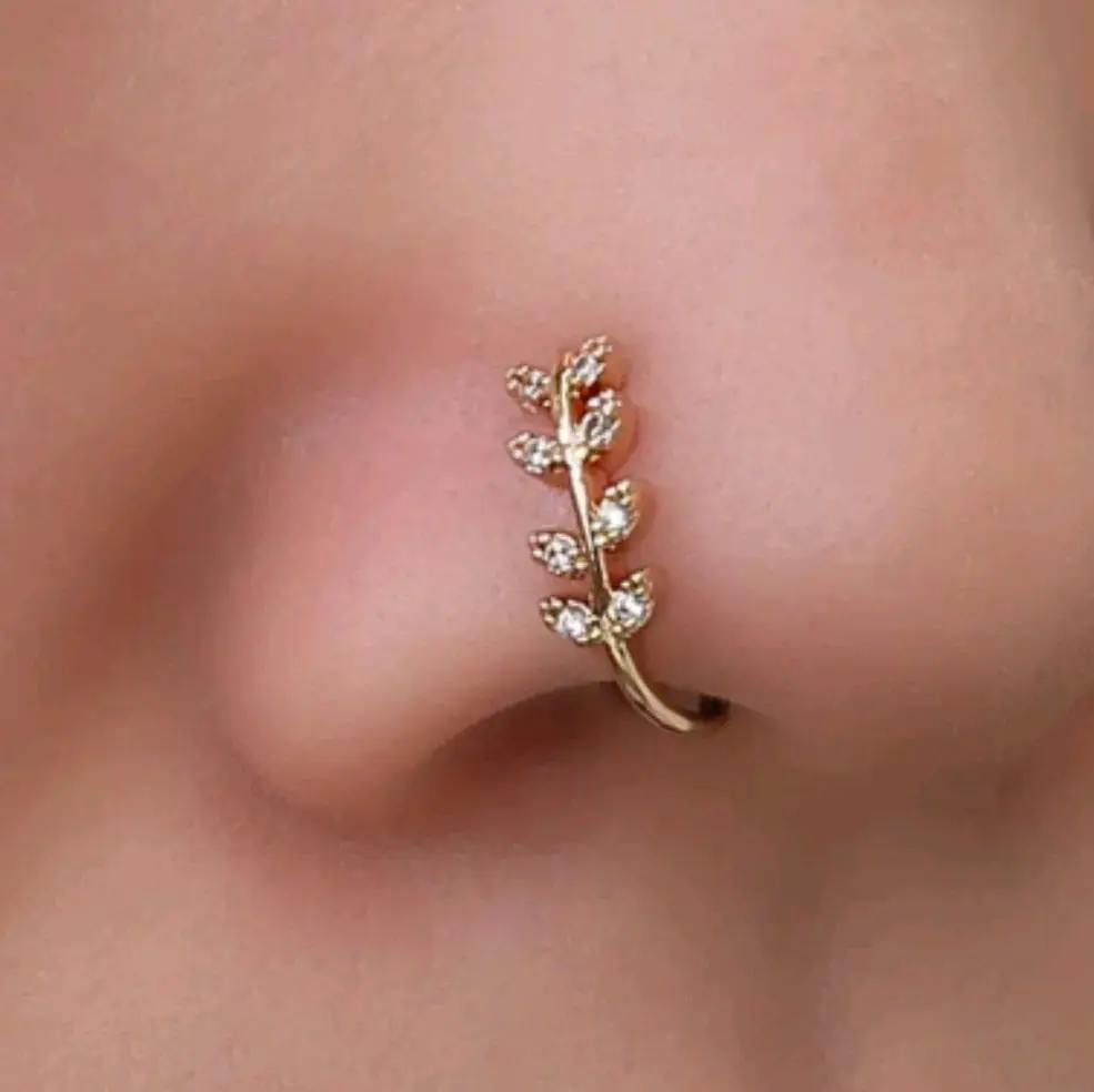 Gold Leaf Nose Ring