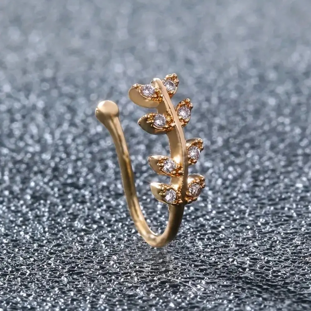 Gold Leaf Nose Ring