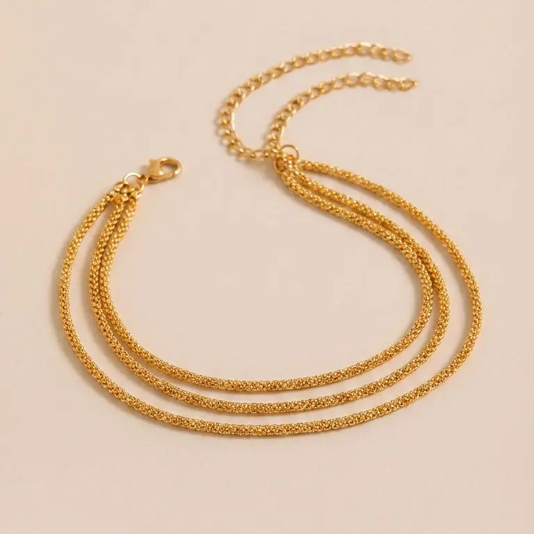 Triple Chain Gold Bracelet