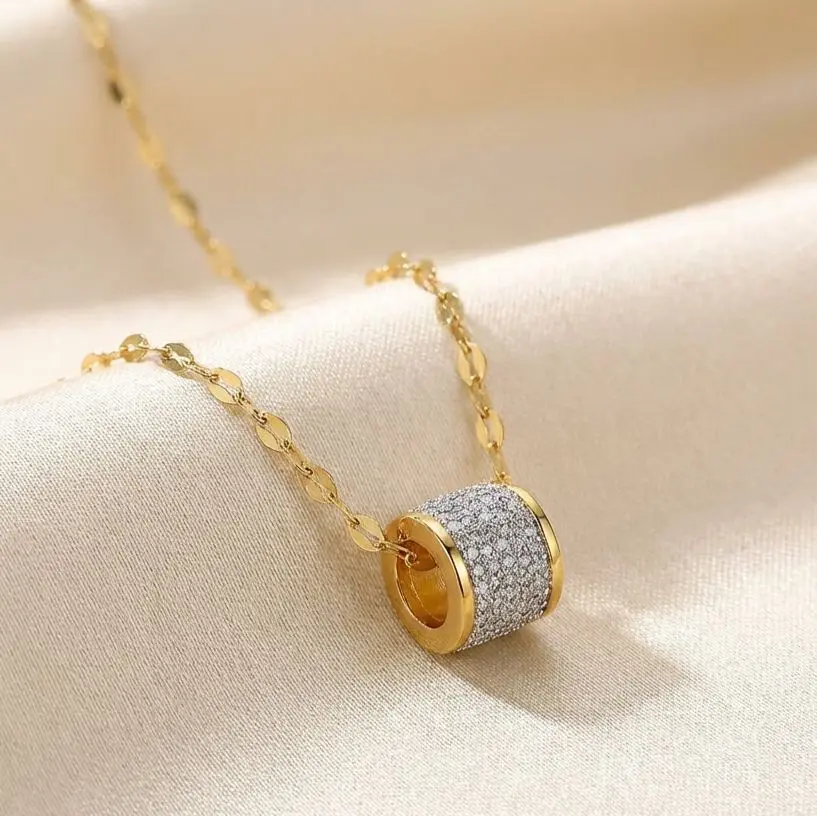 Sparkling Square Pendant Necklace