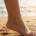 Elegant Gold Beaded Anklet