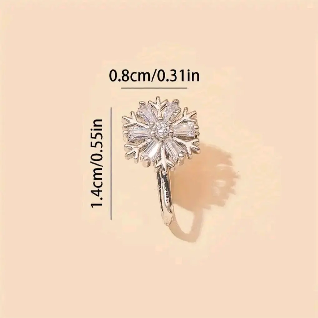 Gold Floral Gemstone Nose Ring
