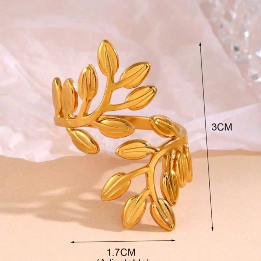 Gold Leaf Ring - Adjustable