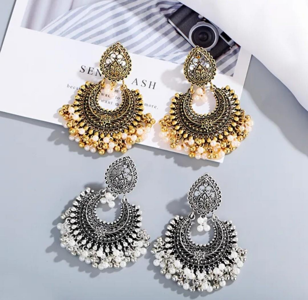 Royal Pearl Drop Earrings