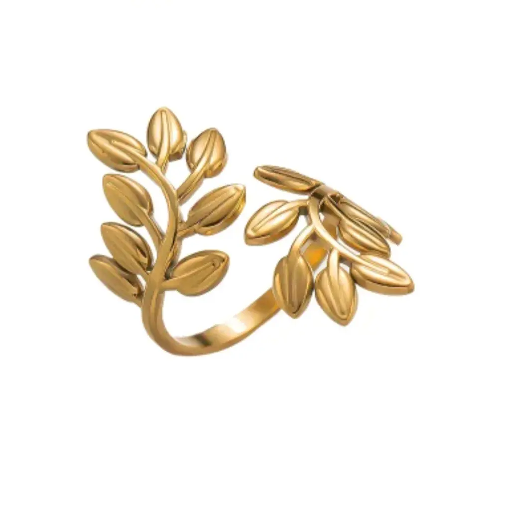 Gold Leaf Ring - Adjustable