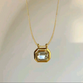 Gold Crystal Pendant Necklace