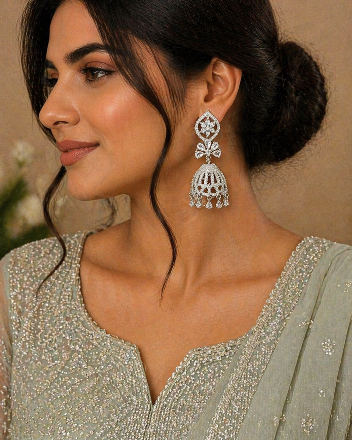 Silver-tone Drop Earrings