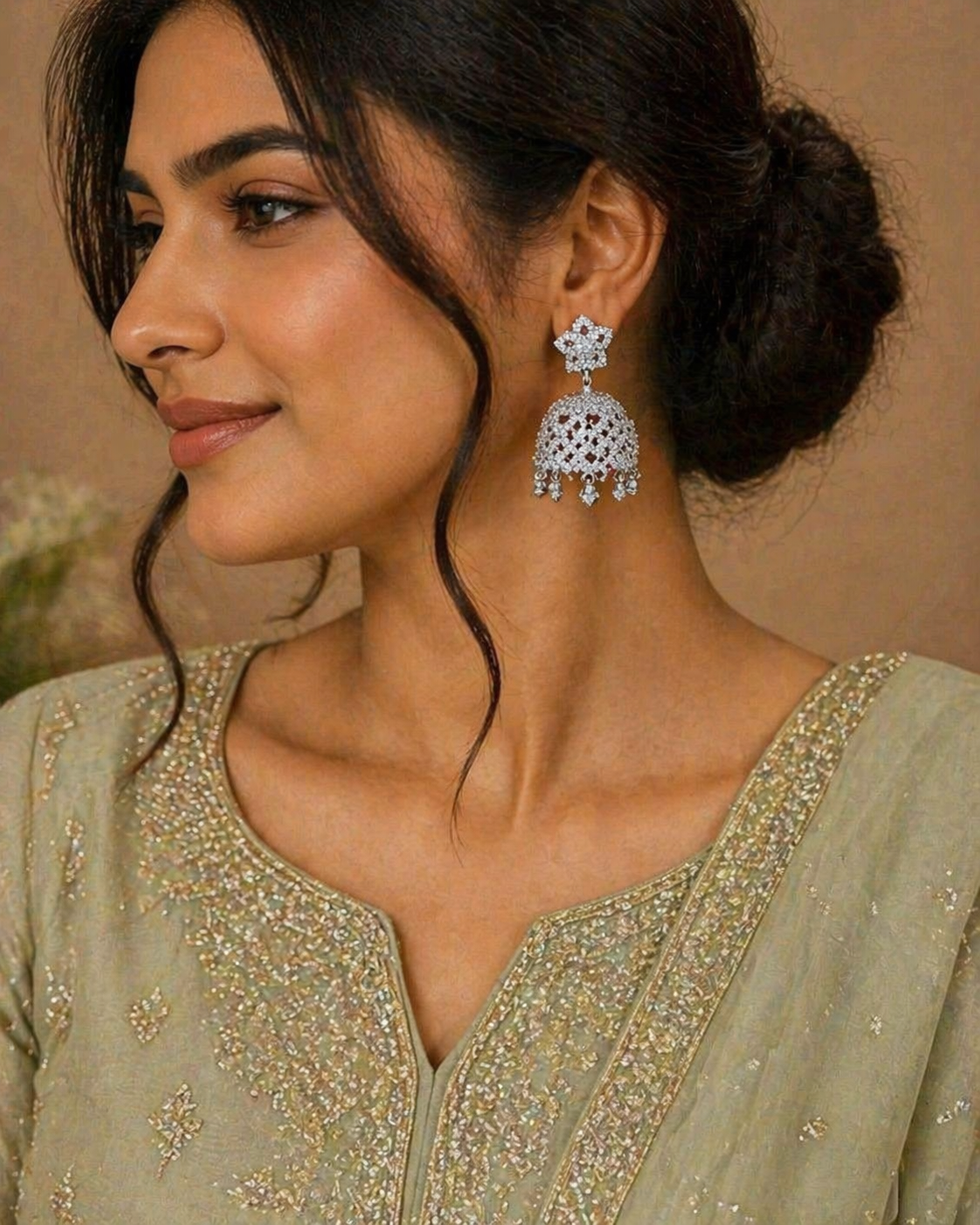 Royal Sparkle Drop Earrings For Women